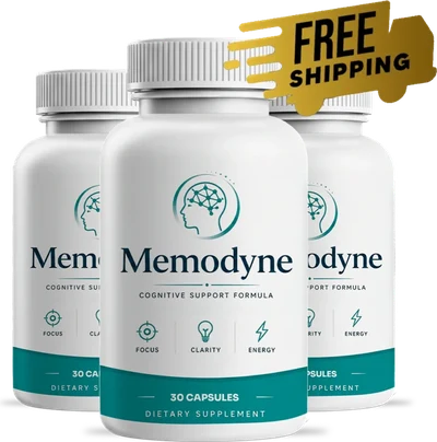 Three Memodyne Cognitive Support Formula bottles, 30 capsules each